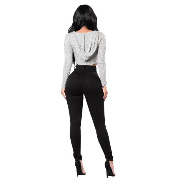 KYY228 Classic Women Stretch Skinny Jeans Black White Ladies jeans - Imagen 4